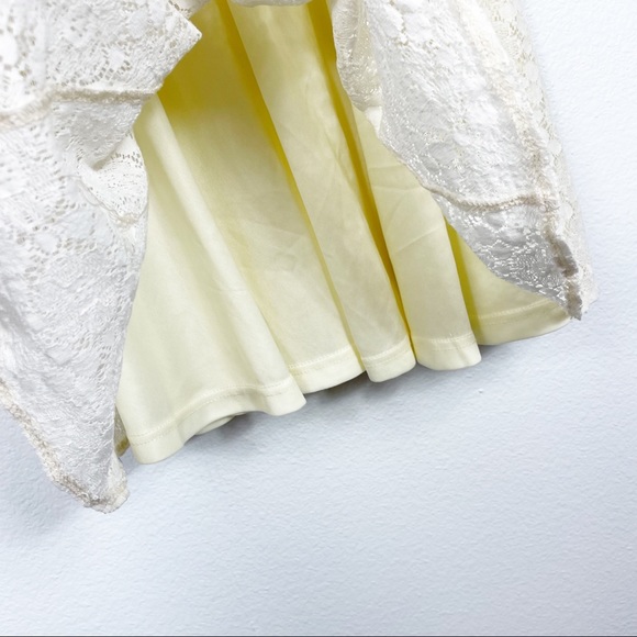 Floral Lace Cutout Fit and Flare Ivory‎ Dress Medium - Picture 5 of 8